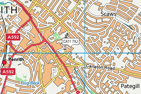 CA11 7XJ map - OS VectorMap District (Ordnance Survey) CA11 7XJ map - OS VectorMap District (Ordnance Survey)