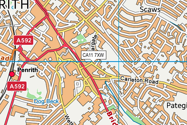 CA11 7XW map - OS VectorMap District (Ordnance Survey) CA11 7XW map - OS VectorMap District (Ordnance Survey)