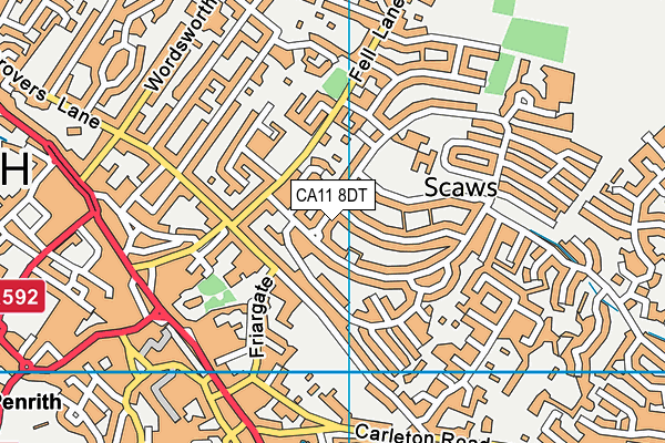 CA11 8DT map - OS VectorMap District (Ordnance Survey) CA11 8DT map - OS VectorMap District (Ordnance Survey)