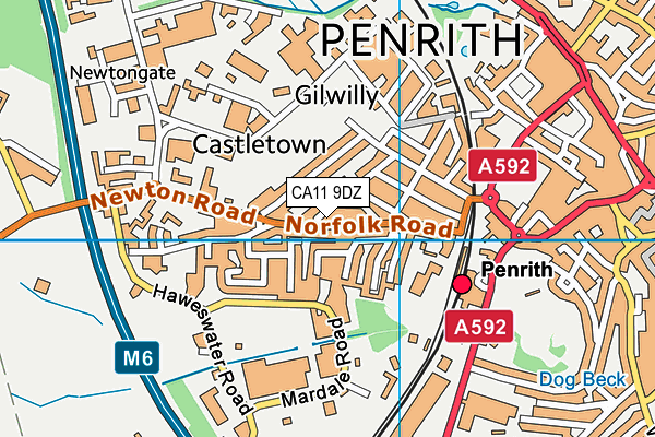 CA11 9DZ map - OS VectorMap District (Ordnance Survey)