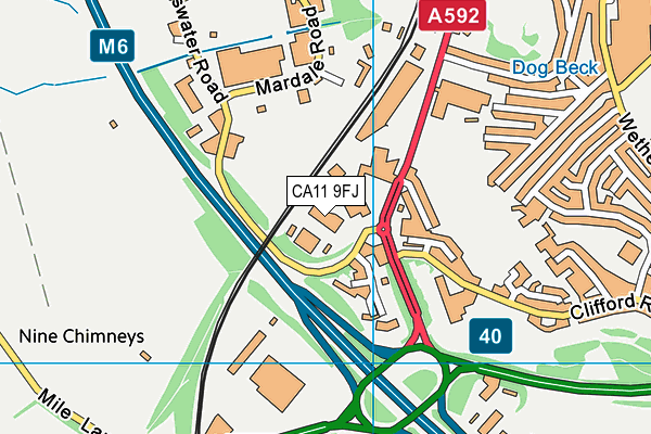 CA11 9FJ map - OS VectorMap District (Ordnance Survey) CA11 9FJ map - OS VectorMap District (Ordnance Survey)