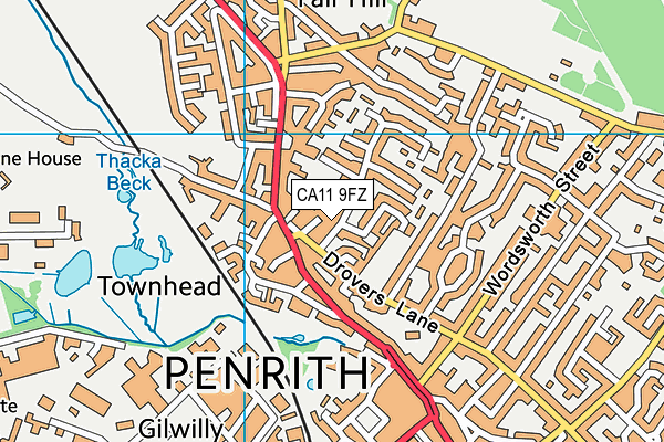 CA11 9FZ map - OS VectorMap District (Ordnance Survey) CA11 9FZ map - OS VectorMap District (Ordnance Survey)