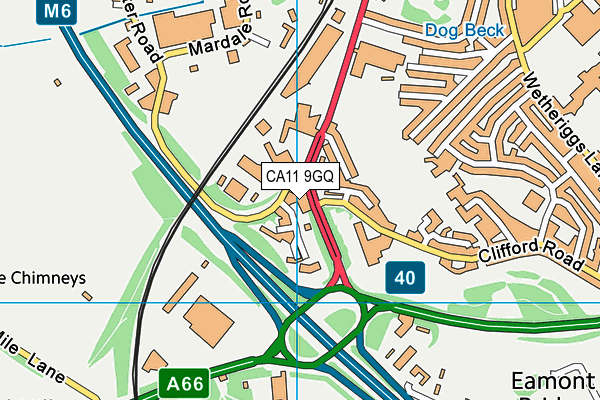 CA11 9GQ map - OS VectorMap District (Ordnance Survey) CA11 9GQ map - OS VectorMap District (Ordnance Survey)
