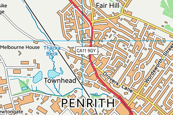 CA11 9GY map - OS VectorMap District (Ordnance Survey) CA11 9GY map - OS VectorMap District (Ordnance Survey)