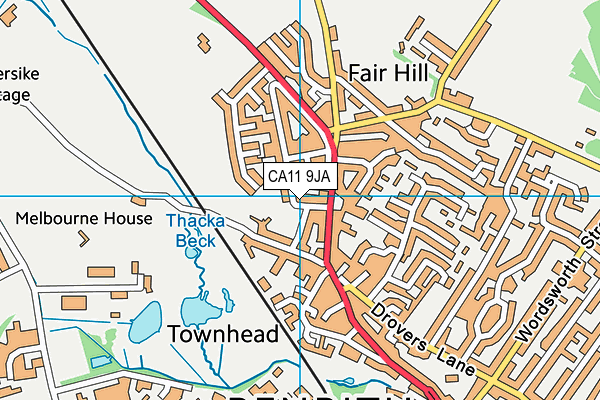 CA11 9JA map - OS VectorMap District (Ordnance Survey)