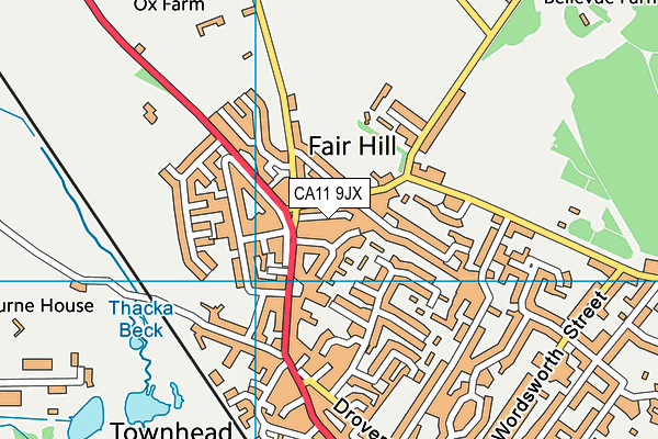 CA11 9JX map - OS VectorMap District (Ordnance Survey) CA11 9JX map - OS VectorMap District (Ordnance Survey)
