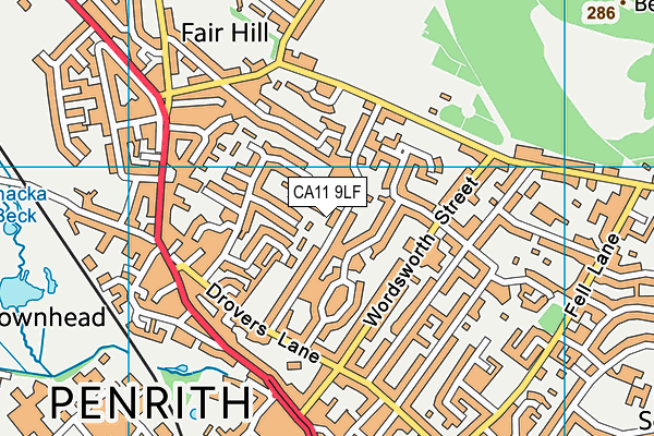 CA11 9LF map - OS VectorMap District (Ordnance Survey) CA11 9LF map - OS VectorMap District (Ordnance Survey)