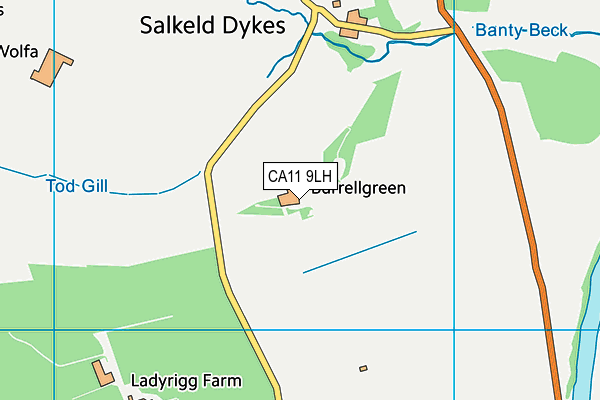 CA11 9LH map - OS VectorMap District (Ordnance Survey) CA11 9LH map - OS VectorMap District (Ordnance Survey)