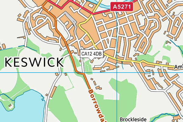CA12 4DB map - OS VectorMap District (Ordnance Survey) CA12 4DB map - OS VectorMap District (Ordnance Survey)
