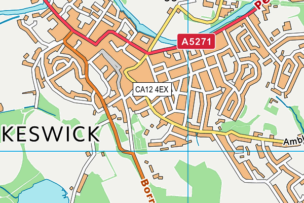 CA12 4EX map - OS VectorMap District (Ordnance Survey)