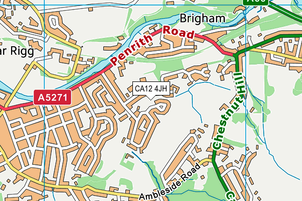 CA12 4JH map - OS VectorMap District (Ordnance Survey) CA12 4JH map - OS VectorMap District (Ordnance Survey)