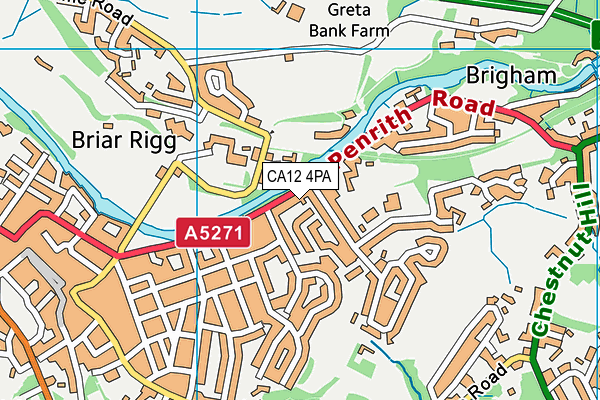 CA12 4PA map - OS VectorMap District (Ordnance Survey)