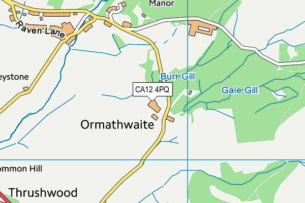 CA12 4PQ map - OS VectorMap District (Ordnance Survey) CA12 4PQ map - OS VectorMap District (Ordnance Survey)