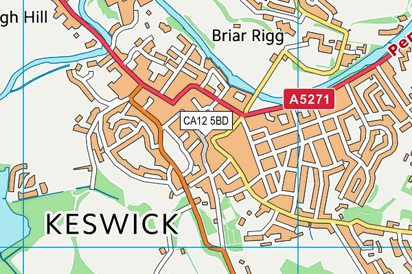 CA12 5BD map - OS VectorMap District (Ordnance Survey) CA12 5BD map - OS VectorMap District (Ordnance Survey)