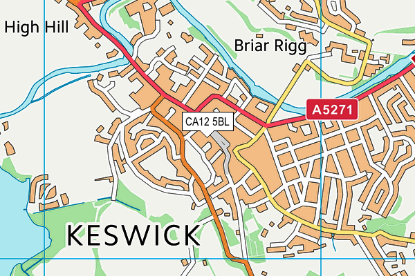 CA12 5BL map - OS VectorMap District (Ordnance Survey) CA12 5BL map - OS VectorMap District (Ordnance Survey)