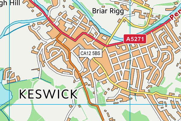 CA12 5BS map - OS VectorMap District (Ordnance Survey) CA12 5BS map - OS VectorMap District (Ordnance Survey)