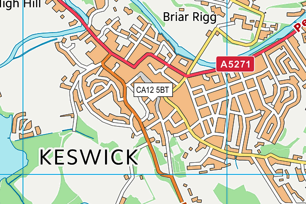 CA12 5BT map - OS VectorMap District (Ordnance Survey) CA12 5BT map - OS VectorMap District (Ordnance Survey)