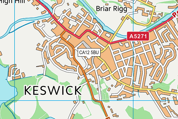 CA12 5BU map - OS VectorMap District (Ordnance Survey) CA12 5BU map - OS VectorMap District (Ordnance Survey)
