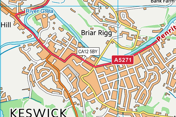 CA12 5BY map - OS VectorMap District (Ordnance Survey) CA12 5BY map - OS VectorMap District (Ordnance Survey)
