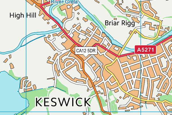 CA12 5DR map - OS VectorMap District (Ordnance Survey) CA12 5DR map - OS VectorMap District (Ordnance Survey)
