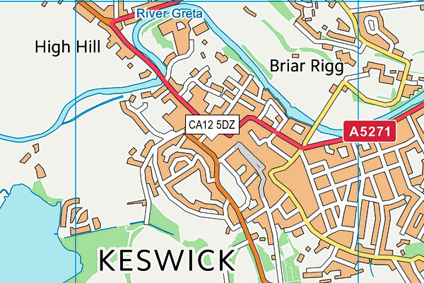 CA12 5DZ map - OS VectorMap District (Ordnance Survey) CA12 5DZ map - OS VectorMap District (Ordnance Survey)