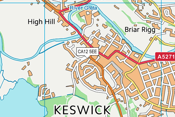 CA12 5EE map - OS VectorMap District (Ordnance Survey) CA12 5EE map - OS VectorMap District (Ordnance Survey)