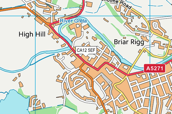 CA12 5EF map - OS VectorMap District (Ordnance Survey) CA12 5EF map - OS VectorMap District (Ordnance Survey)