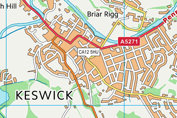 CA12 5HU map - OS VectorMap District (Ordnance Survey) CA12 5HU map - OS VectorMap District (Ordnance Survey)