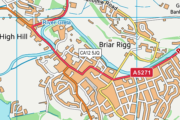 CA12 5JQ map - OS VectorMap District (Ordnance Survey) CA12 5JQ map - OS VectorMap District (Ordnance Survey)