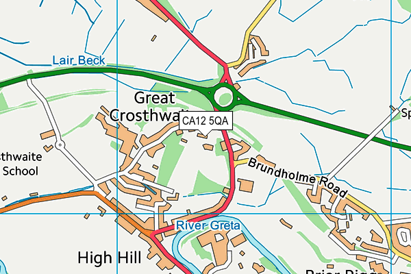 CA12 5QA map - OS VectorMap District (Ordnance Survey)