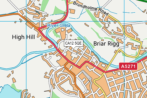 CA12 5QE map - OS VectorMap District (Ordnance Survey) CA12 5QE map - OS VectorMap District (Ordnance Survey)