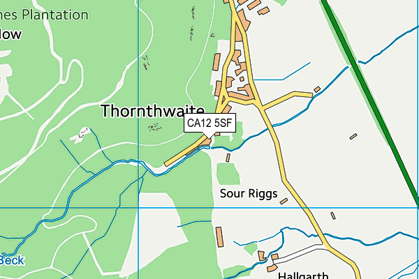 CA12 5SF map - OS VectorMap District (Ordnance Survey)
