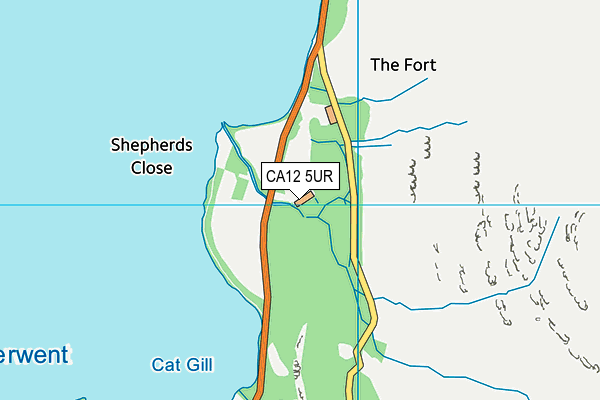 CA12 5UR map - OS VectorMap District (Ordnance Survey) CA12 5UR map - OS VectorMap District (Ordnance Survey)