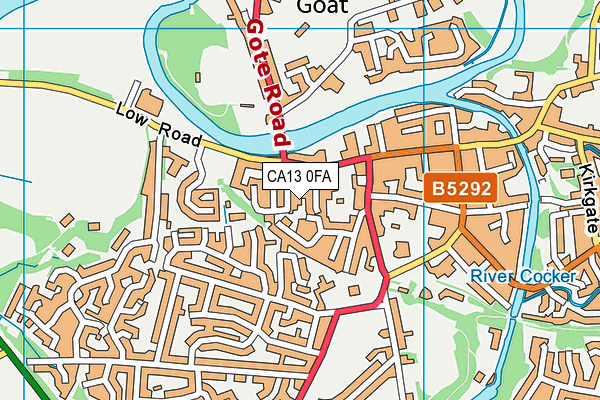 CA13 0FA map - OS VectorMap District (Ordnance Survey) CA13 0FA map - OS VectorMap District (Ordnance Survey)