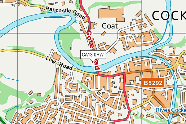 CA13 0HW map - OS VectorMap District (Ordnance Survey)