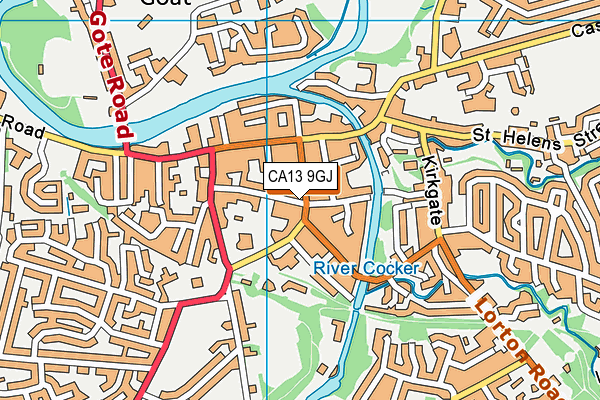CA13 9GJ map - OS VectorMap District (Ordnance Survey) CA13 9GJ map - OS VectorMap District (Ordnance Survey)