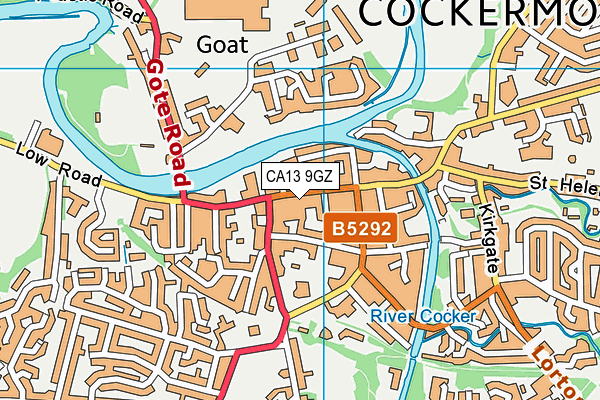 CA13 9GZ map - OS VectorMap District (Ordnance Survey) CA13 9GZ map - OS VectorMap District (Ordnance Survey)