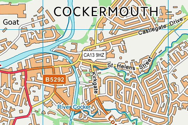CA13 9HZ map - OS VectorMap District (Ordnance Survey)