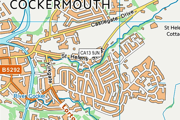 CA13 9JN map - OS VectorMap District (Ordnance Survey) CA13 9JN map - OS VectorMap District (Ordnance Survey)
