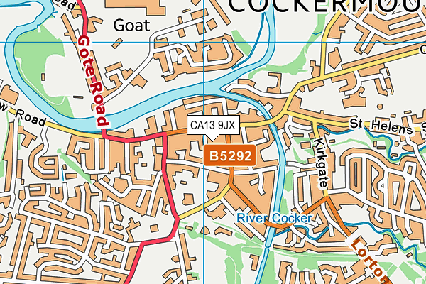 CA13 9JX map - OS VectorMap District (Ordnance Survey) CA13 9JX map - OS VectorMap District (Ordnance Survey)
