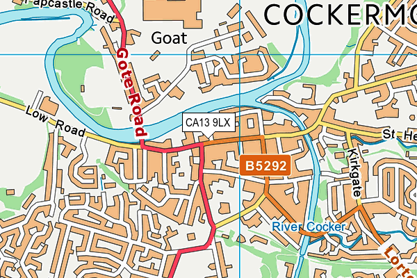 CA13 9LX map - OS VectorMap District (Ordnance Survey) CA13 9LX map - OS VectorMap District (Ordnance Survey)