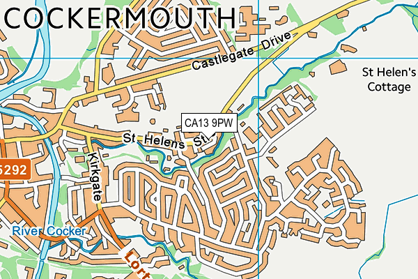 CA13 9PW map - OS VectorMap District (Ordnance Survey) CA13 9PW map - OS VectorMap District (Ordnance Survey)