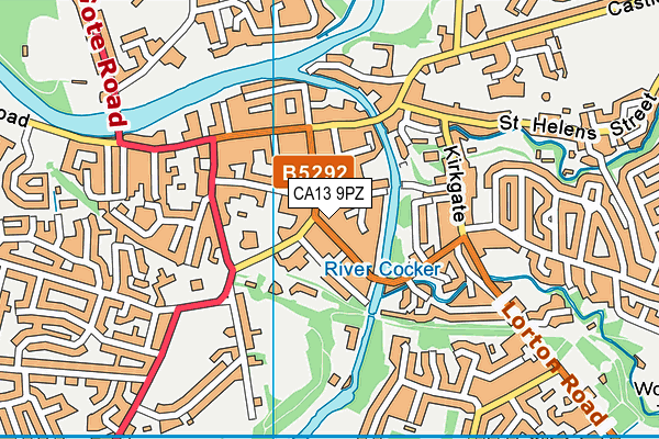 CA13 9PZ map - OS VectorMap District (Ordnance Survey)