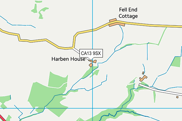 CA13 9SX map - OS VectorMap District (Ordnance Survey) CA13 9SX map - OS VectorMap District (Ordnance Survey)