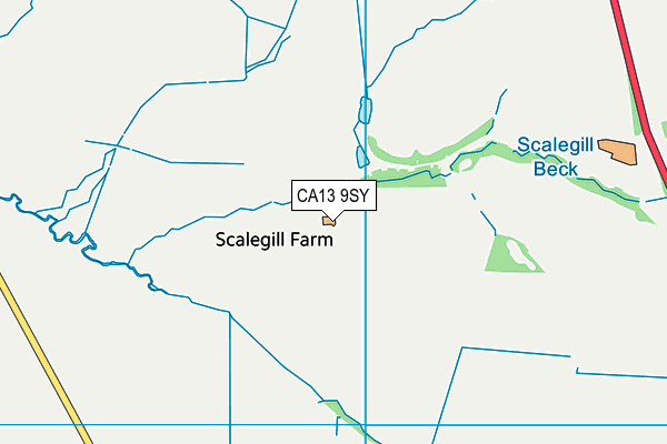 CA13 9SY map - OS VectorMap District (Ordnance Survey) CA13 9SY map - OS VectorMap District (Ordnance Survey)