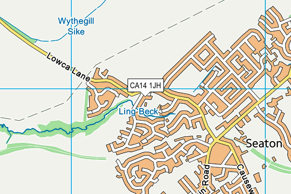 CA14 1JH map - OS VectorMap District (Ordnance Survey) CA14 1JH map - OS VectorMap District (Ordnance Survey)
