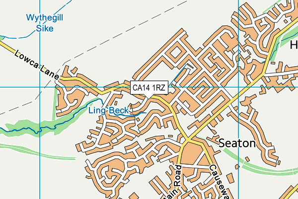 CA14 1RZ map - OS VectorMap District (Ordnance Survey) CA14 1RZ map - OS VectorMap District (Ordnance Survey)