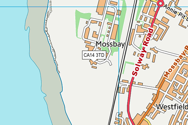 CA14 3TD map - OS VectorMap District (Ordnance Survey) CA14 3TD map - OS VectorMap District (Ordnance Survey)