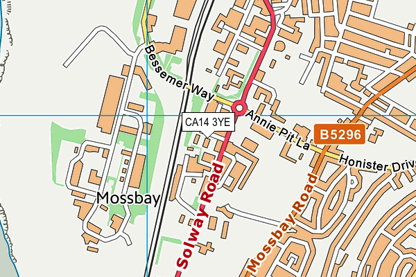 CA14 3YE map - OS VectorMap District (Ordnance Survey) CA14 3YE map - OS VectorMap District (Ordnance Survey)
