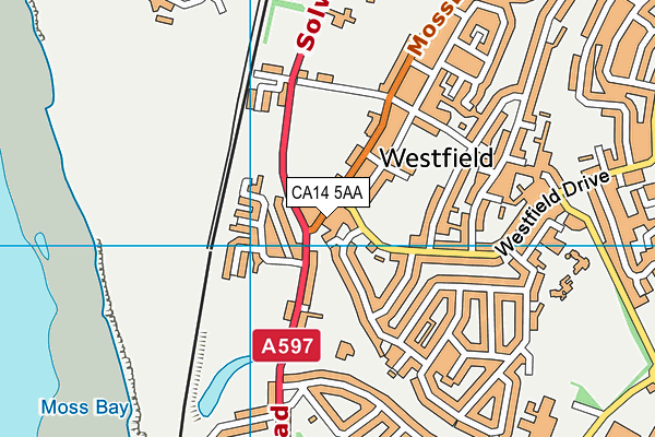 CA14 5AA map - OS VectorMap District (Ordnance Survey) CA14 5AA map - OS VectorMap District (Ordnance Survey)